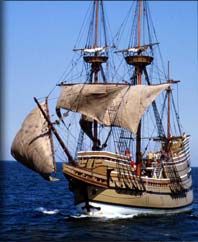 A replica of the Mayflower
Source: Plymouth.org